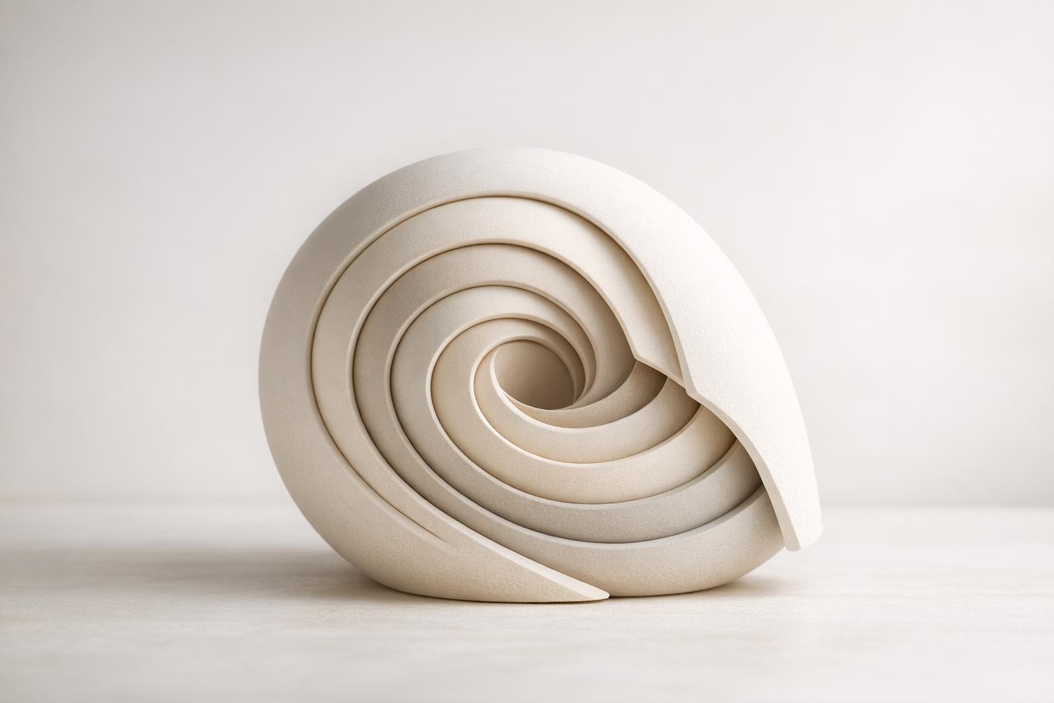 Abstract white and gray image, natural earth tones and shapes