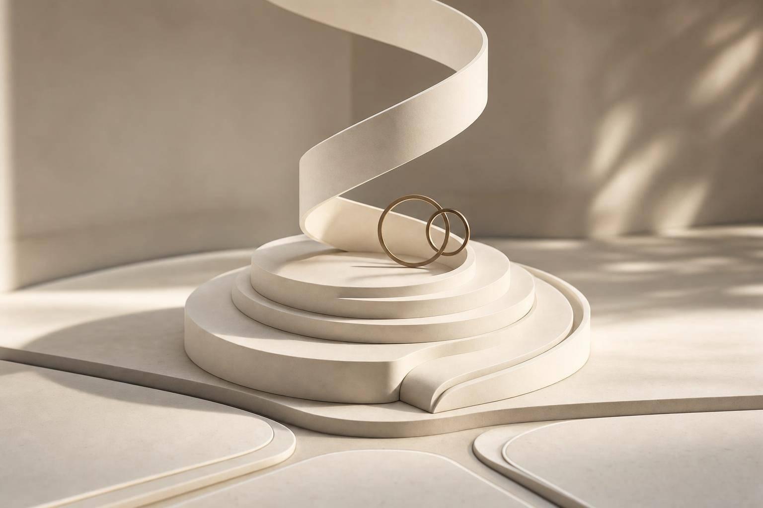 Abstract white and gray image, natural earth tones and shapes
