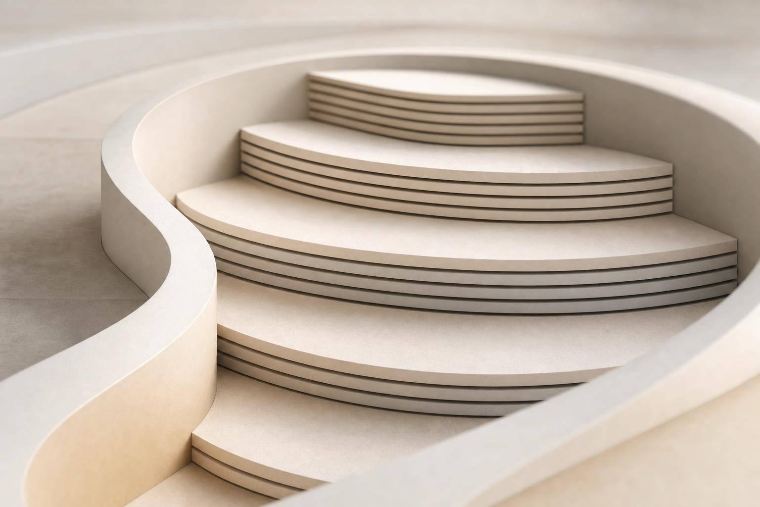 Abstract white and gray image, natural earth tones and shapes