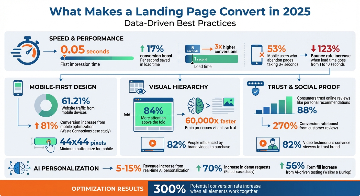 Landing Page Conversion Statistics and Best Practices 2025