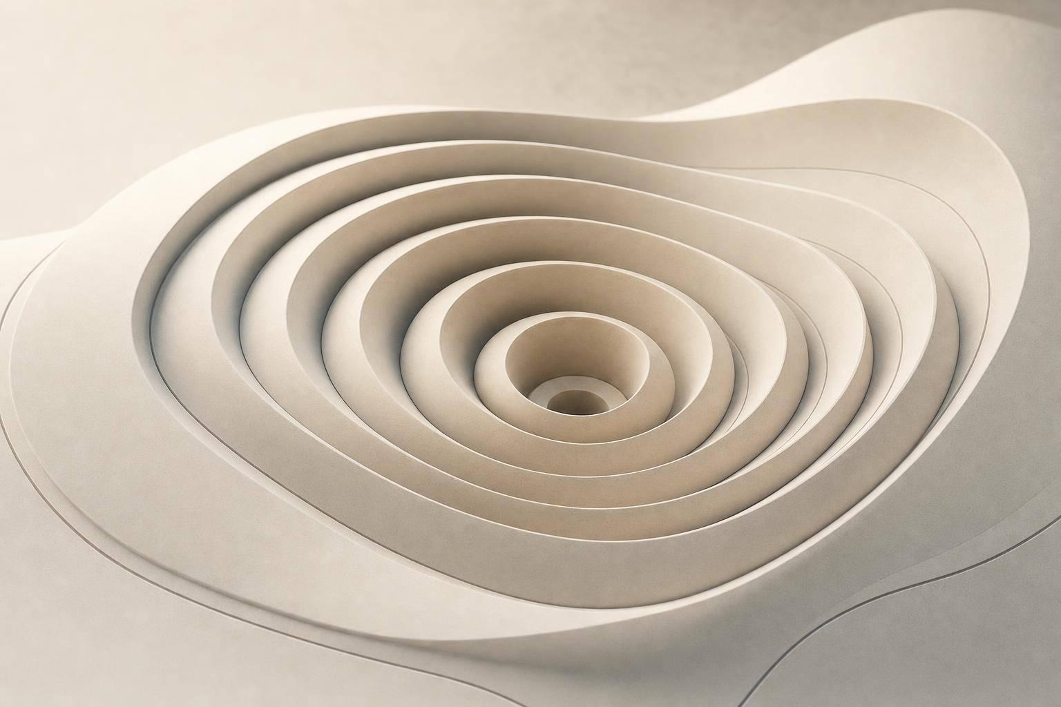 Abstract white and gray image, natural earth tones and shapes