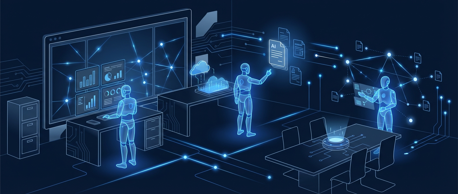 A partnership graphic showing the Forethought logo in a green pill shape and the Constrafor logo in a teal pill shape connected by an "X," set against a dark navy background with hexagon shapes.