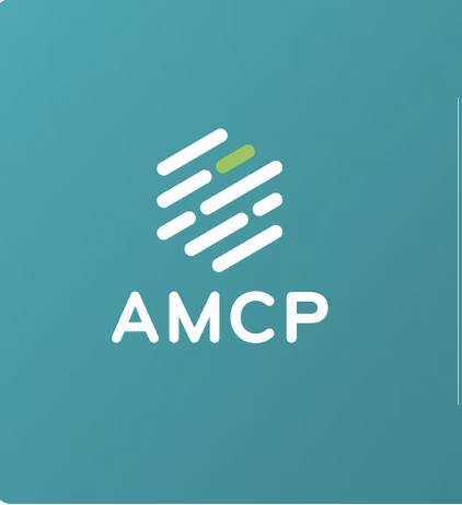 AMCP logo on blue