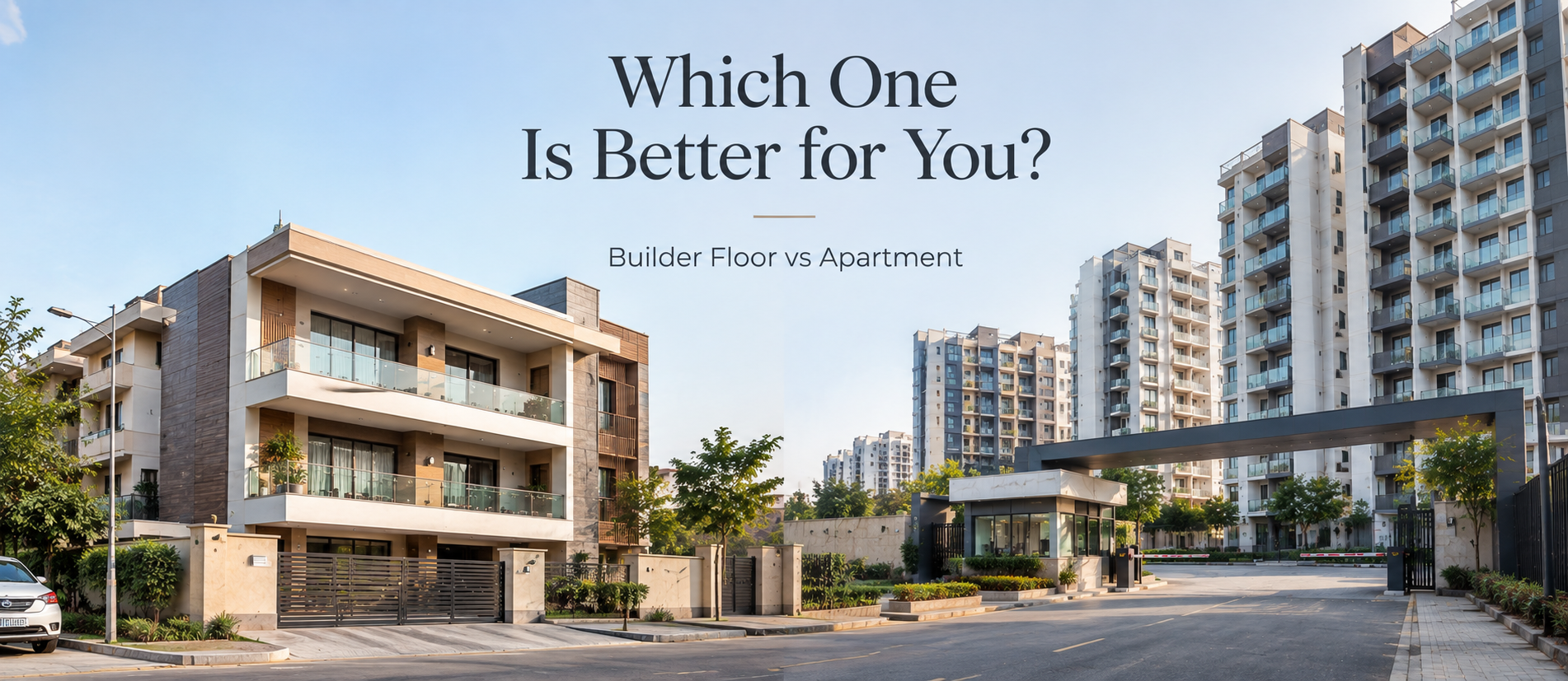 Builder Floor vs Apartment in a Gated Complex: Which Is Better to Buy?