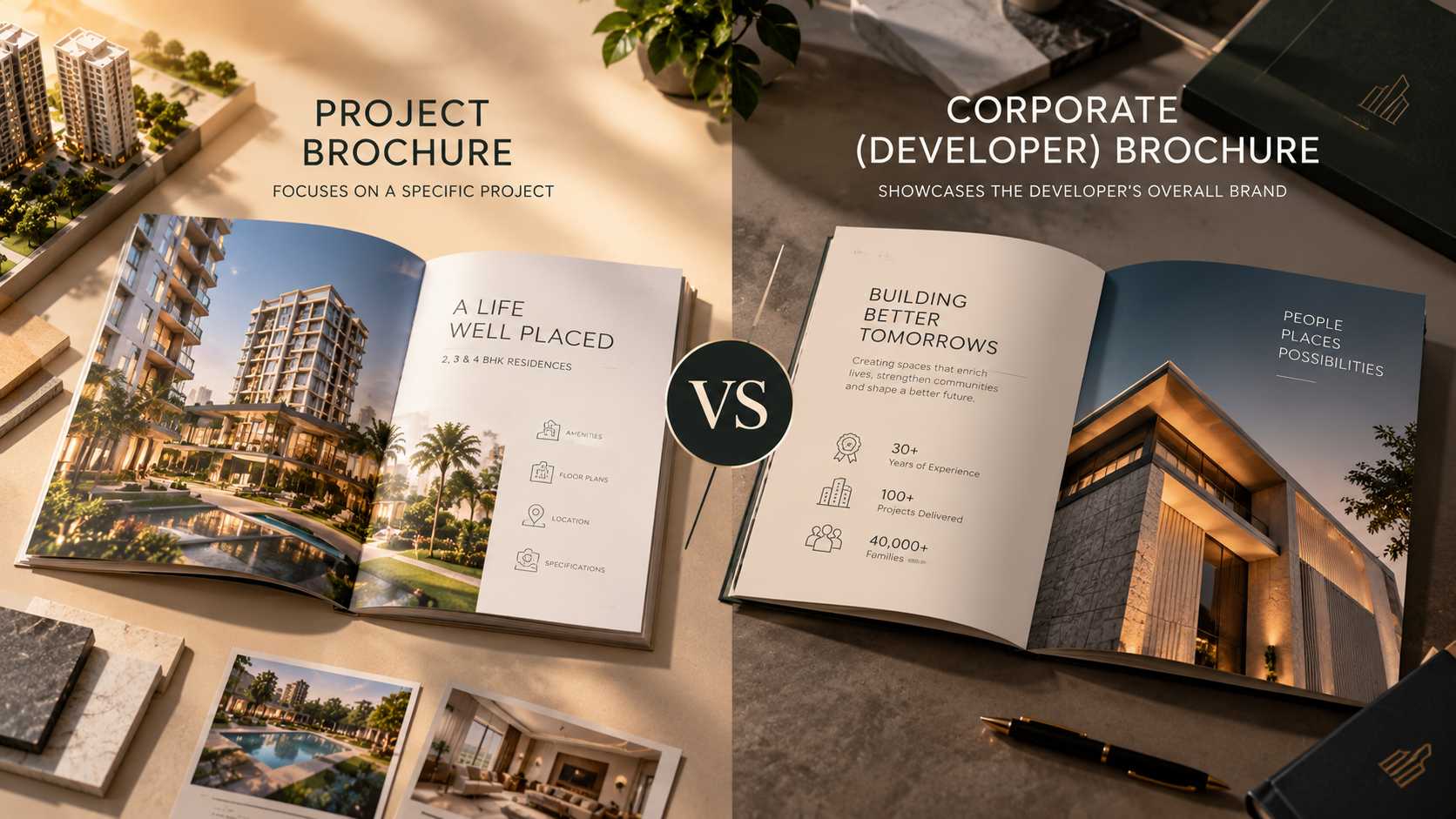 What Goes Into a Project Brochure vs Corporate (Developer) Brochure?