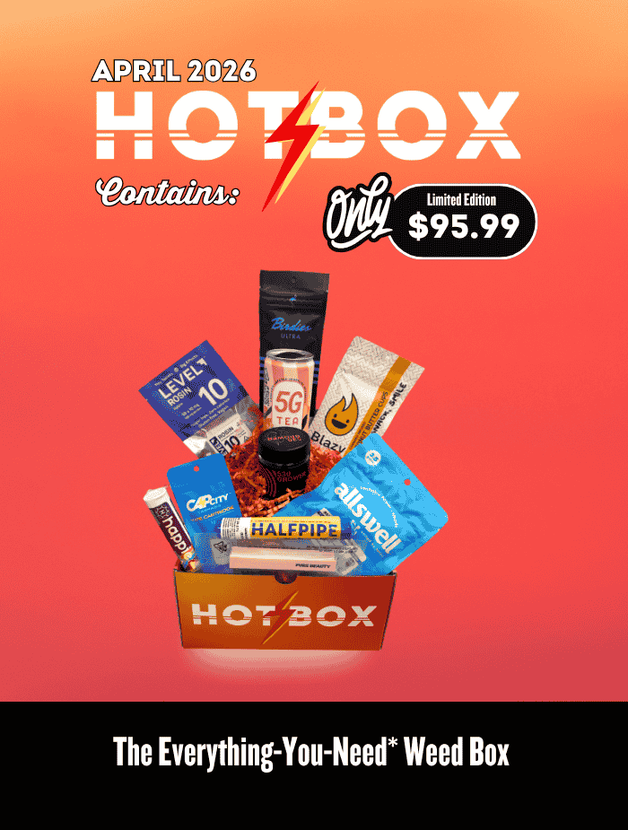 Limited Edition April Hot box Retail Value* $95.99 with photo of variety of products from leading brands in value box. Available in store. 