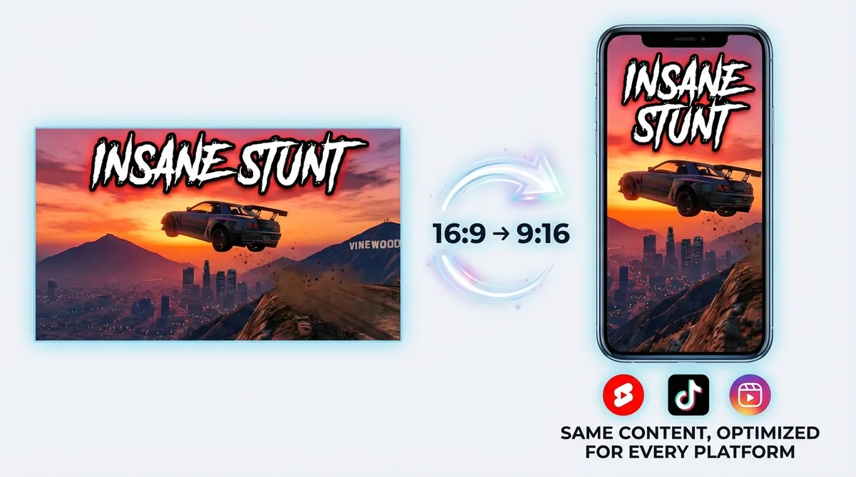 Vertical GTA thumbnail for Shorts and TikTok in 9:16 format