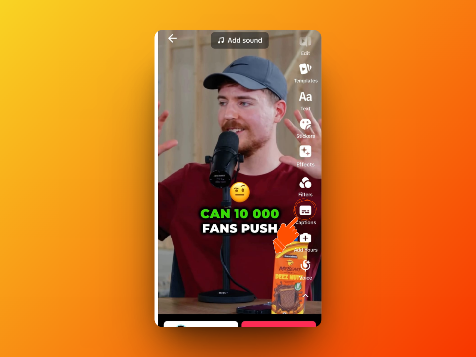 tiktok captions icon