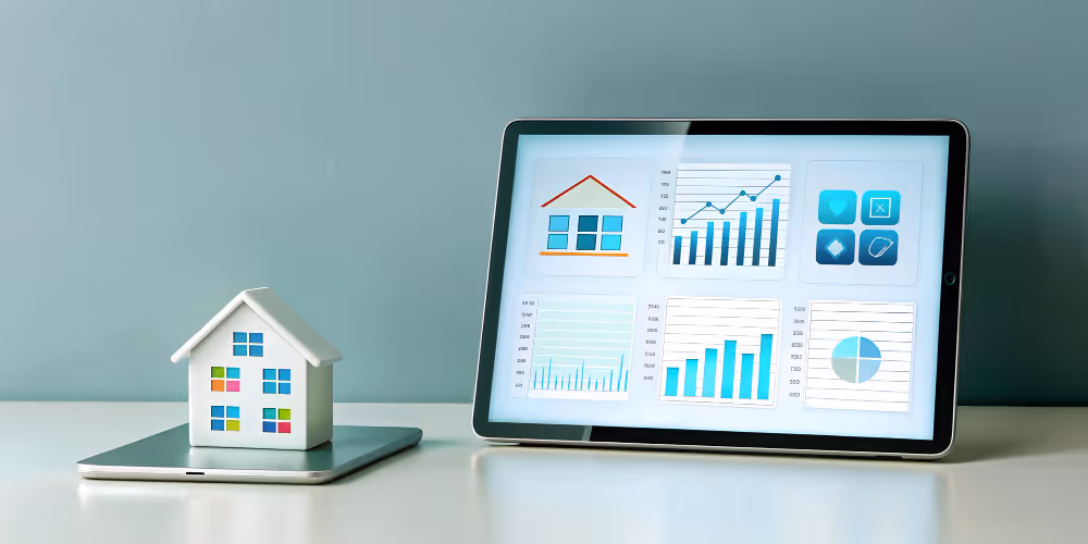 A computer screen showing market analysis or property comparisons