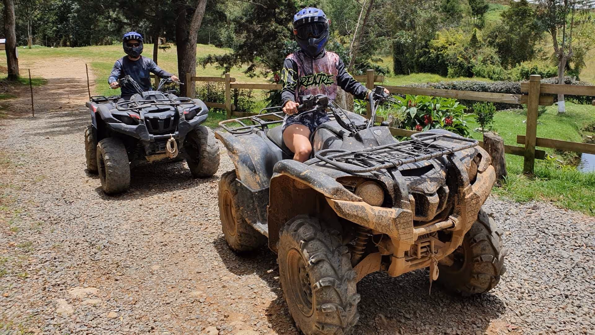 Stunning ATV 1hr + awesome Paragliding over giant waterfalls from Medellin