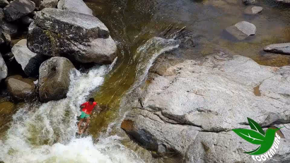 La Cuba waterfall rappelling and La Planta giant natural pool from Medellin