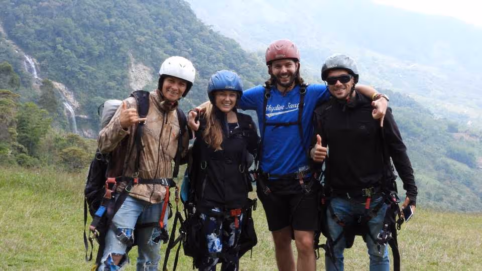 Stunning ATV 1hr + awesome Paragliding over giant waterfalls from Medellin