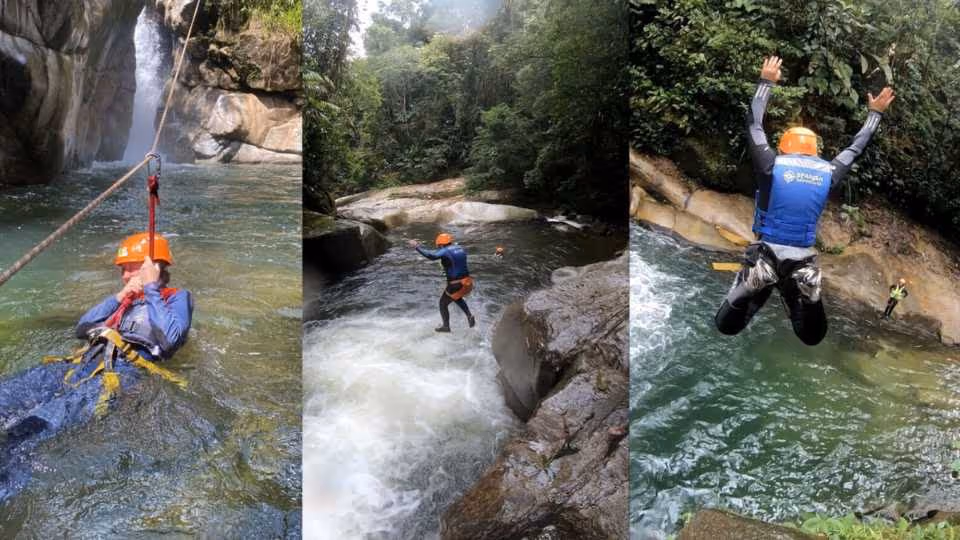 paragliding over guacaica jungle and canyoning from guatape
