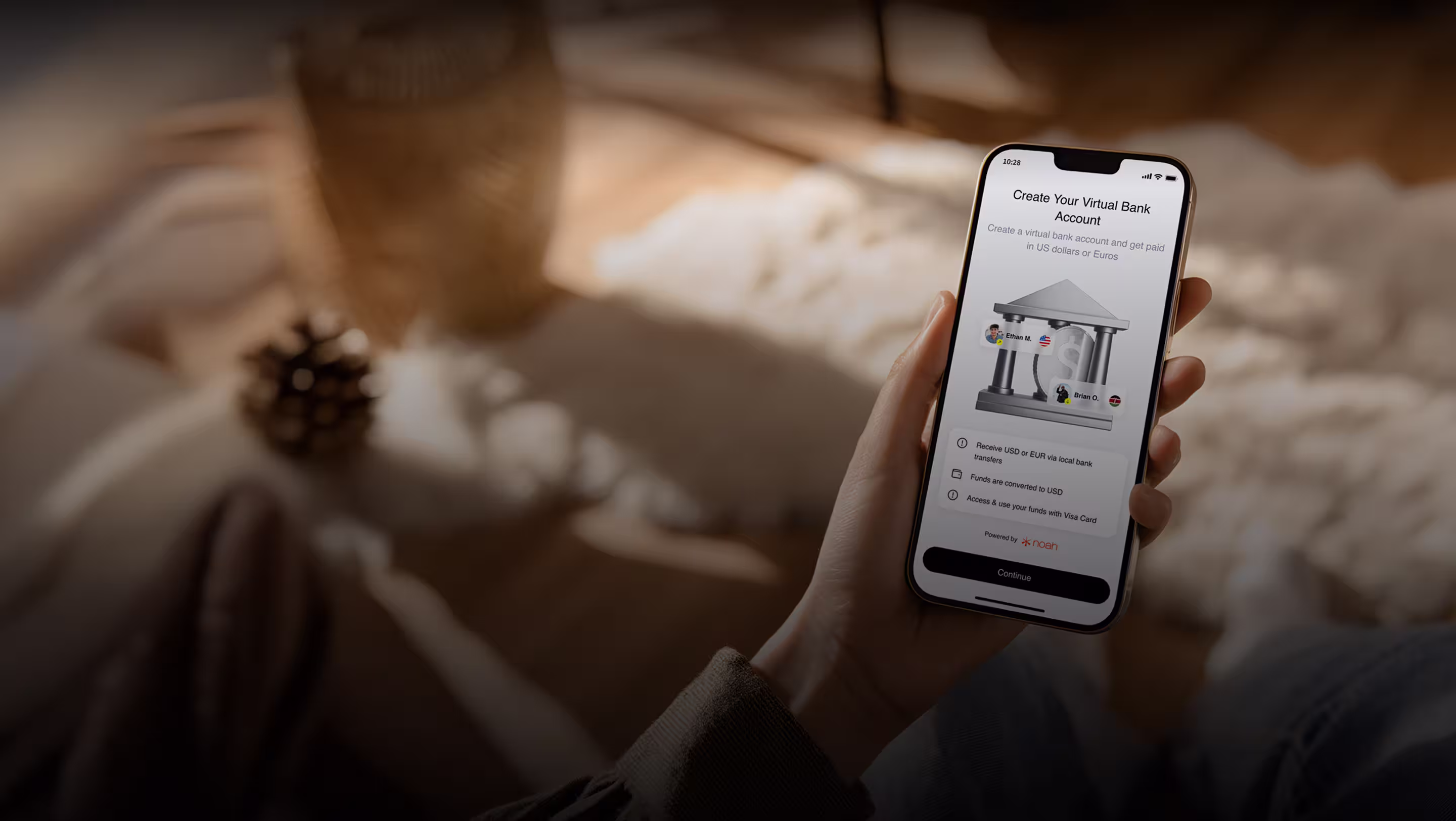 Get paid to your virtual USD account on Rizon