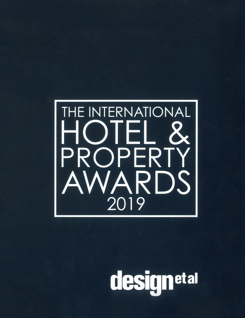 Design et al publication for The International Hotel & Property Awards 2019