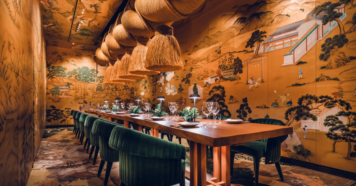 Strawfire at Emirates Palace Mandarin Oriental, Abu Dhabi, designed by Silverfox Studios
