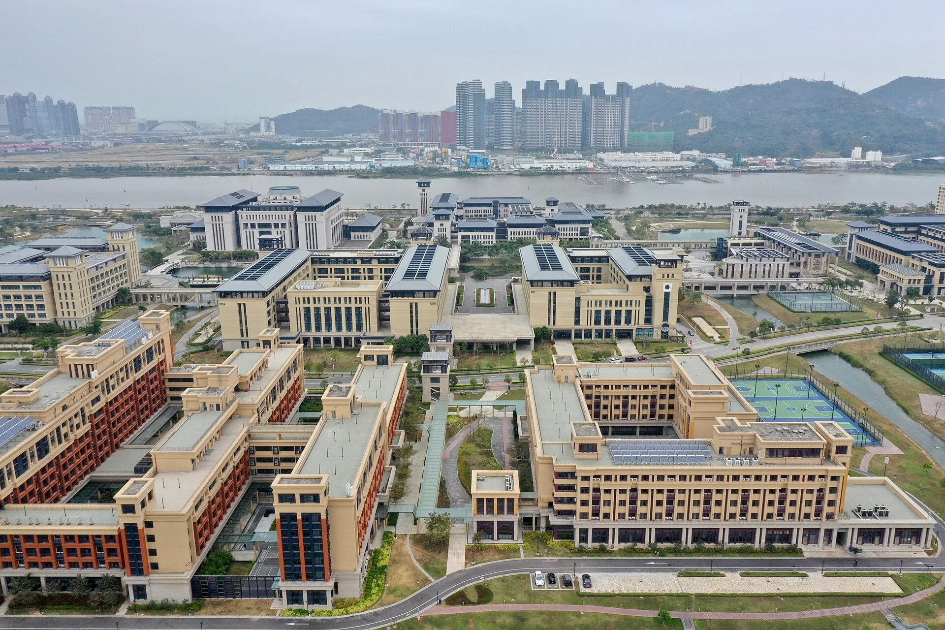 Buildings of the University of Macau campus on Hengqin Island
