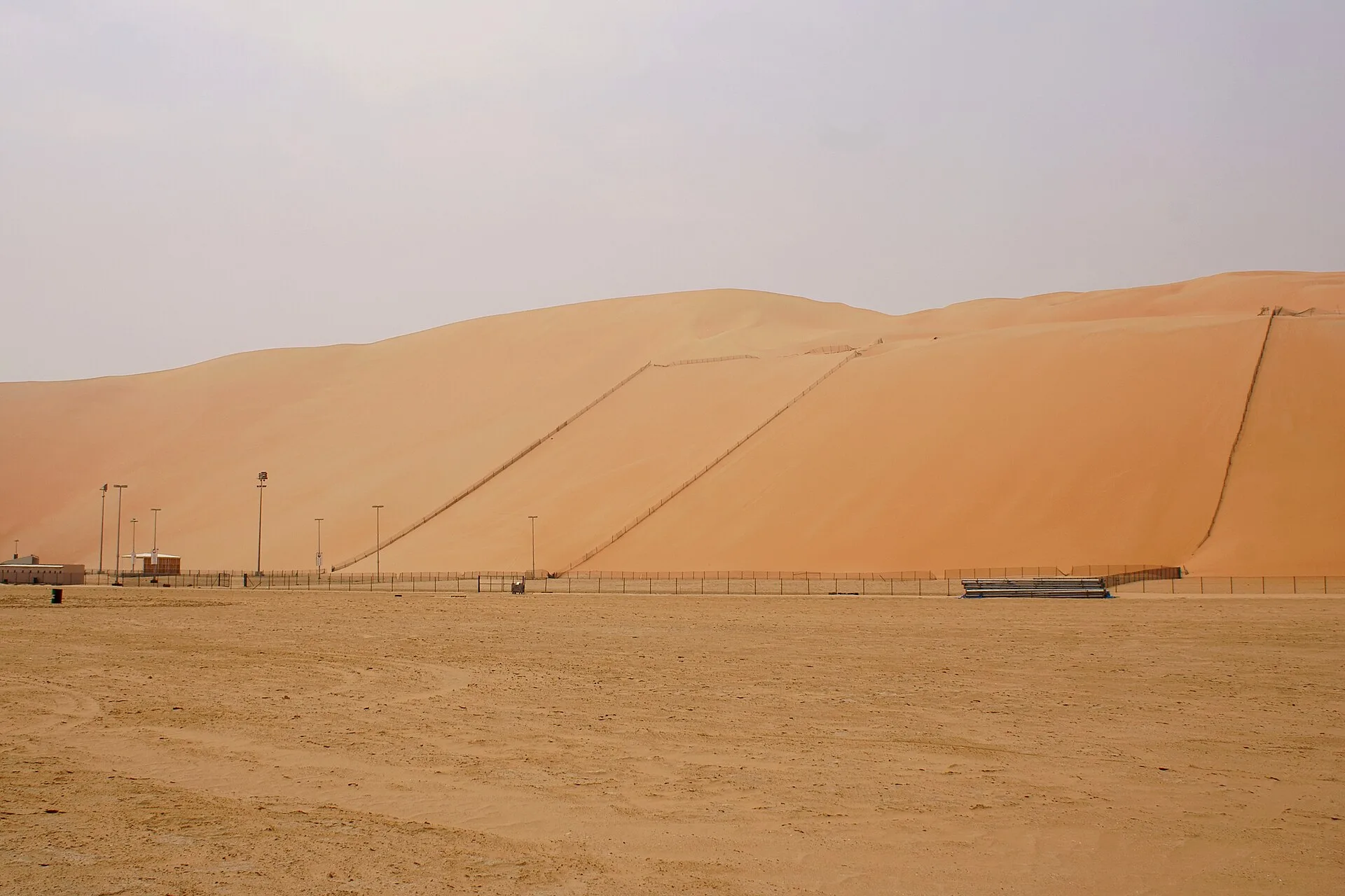 Tall sand dunes at Moreeb in the United Arab Emirates