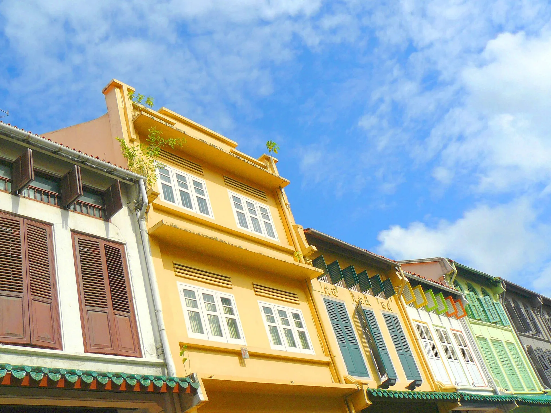 Row of shophouses on Amoy Street, Singapore