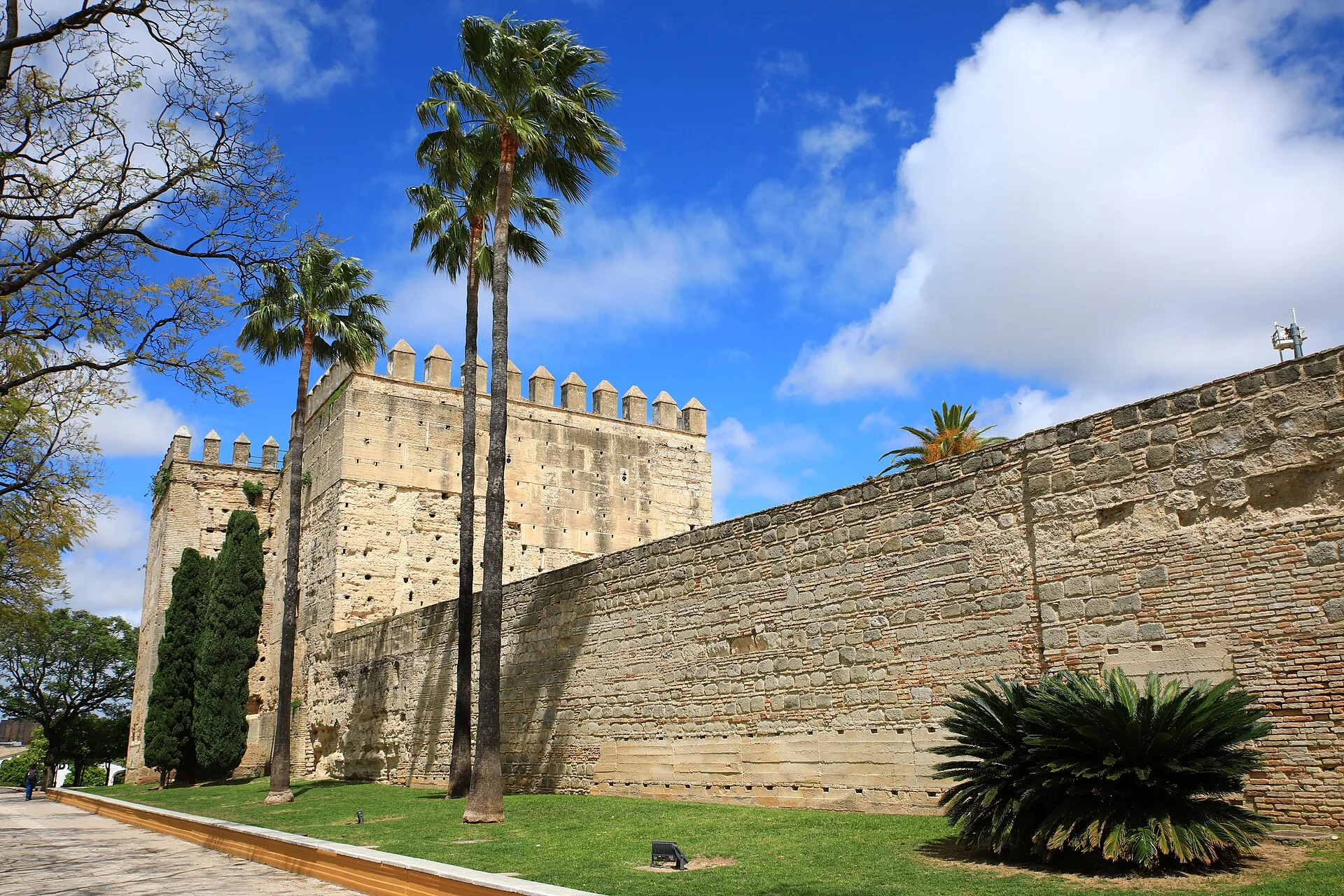 Southwestern walls of the Alcázar of Jerez de la Frontera