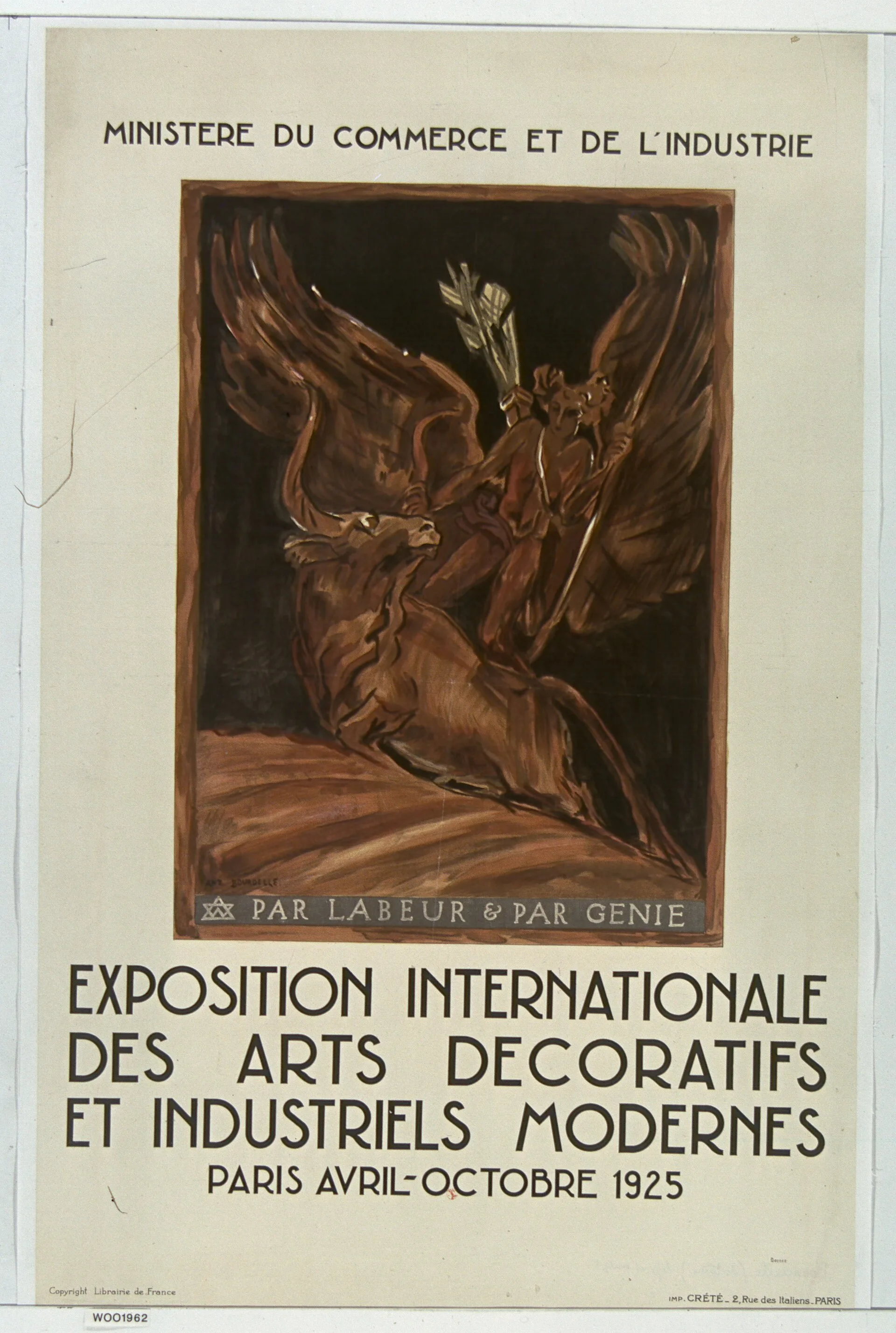 Poster by Antoine Bourdelle for the 1925 Paris exposition