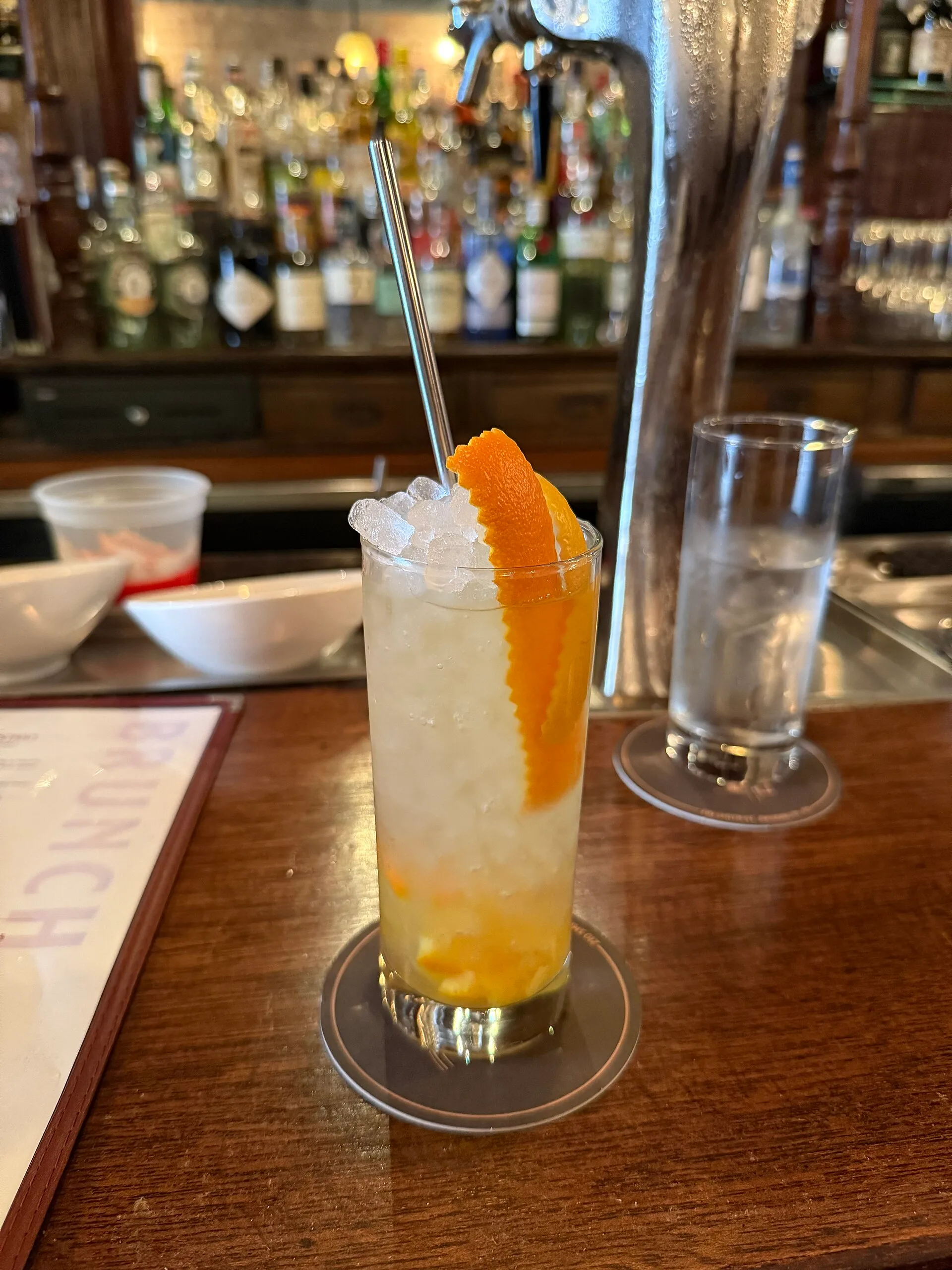 A Sherry Cobbler served over ice
