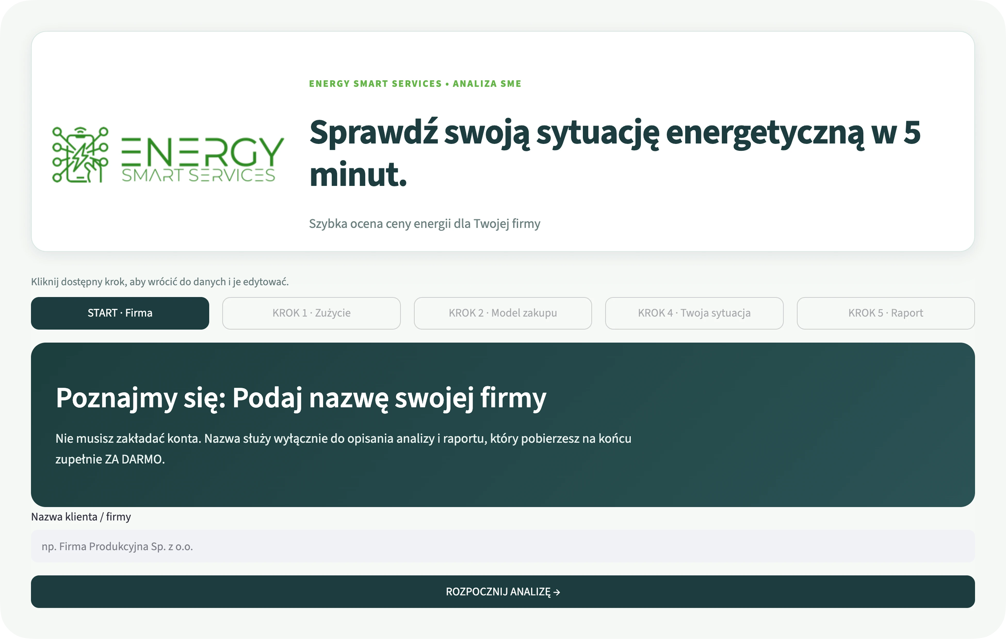 Aplikacja Energy Smart Services