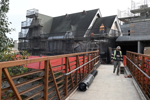 A crew works on the renovation project at WildCare’s 19th century building in San Rafael, Calif., on Monday, Feb. 9, 2026. (Alan Dep/Marin Independent Journal)