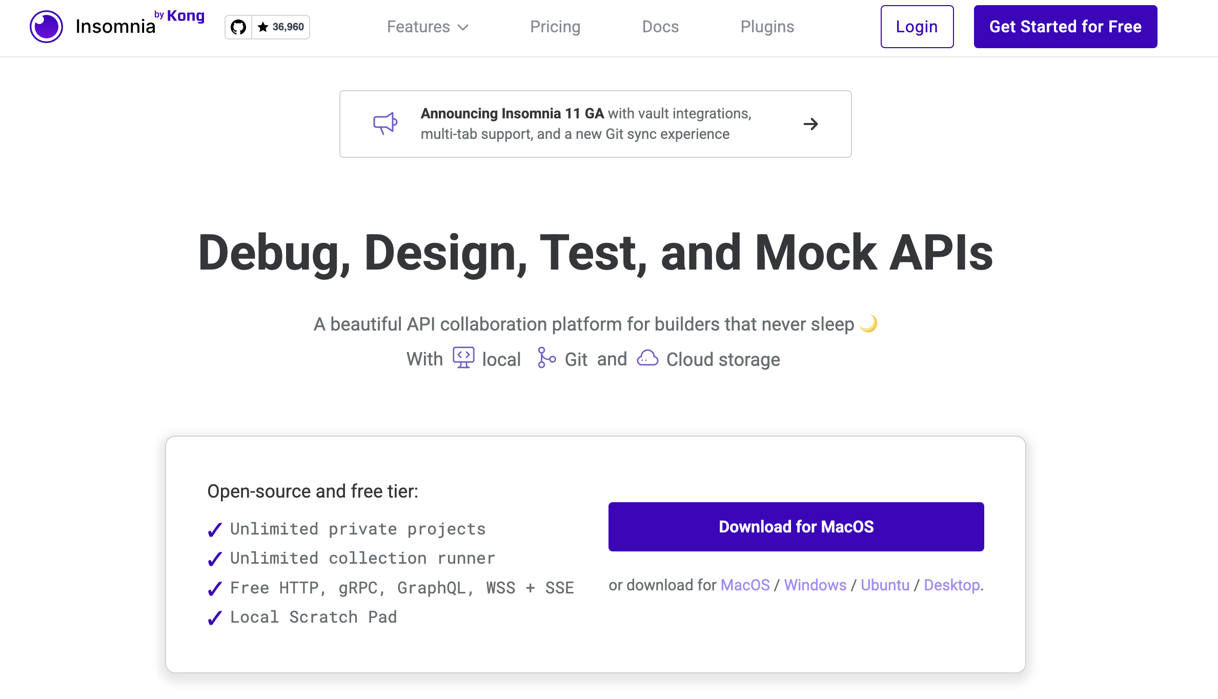 Insomnia api testing