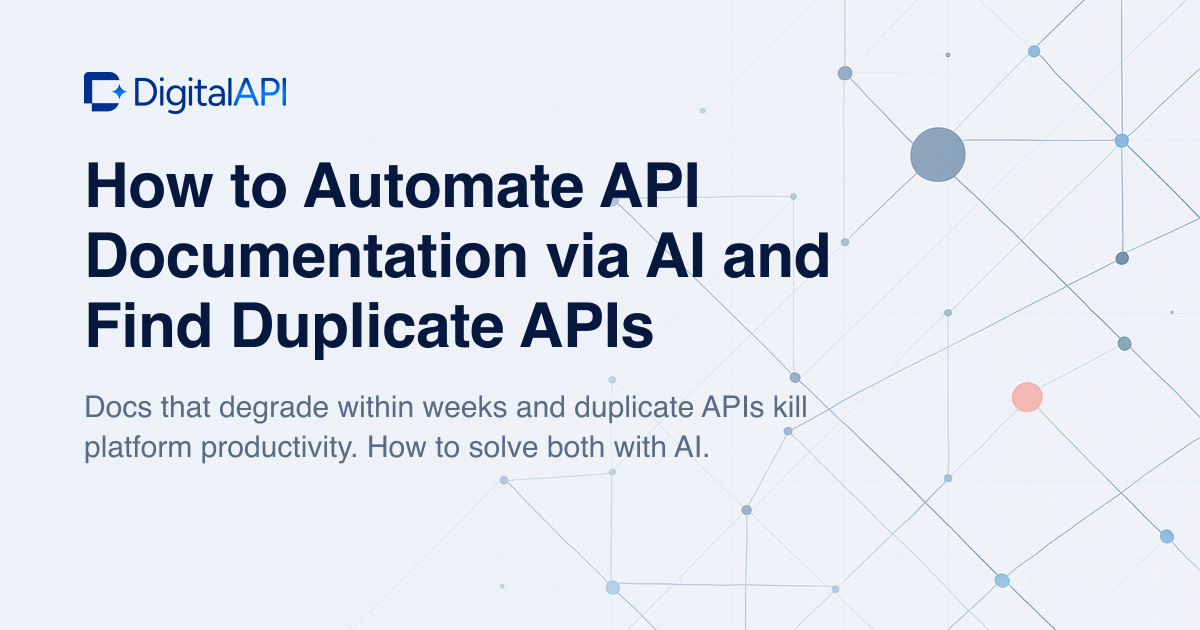Automate API documentation via AI — DigitalAPI