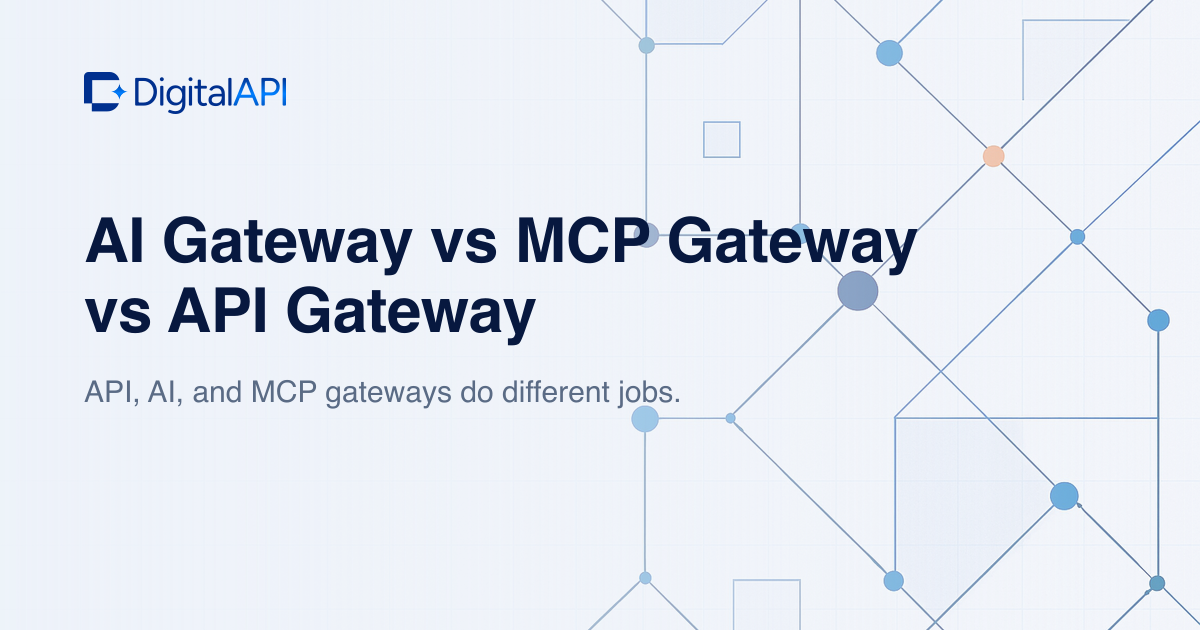 AI gateway vs MCP gateway vs API gateway — DigitalAPI