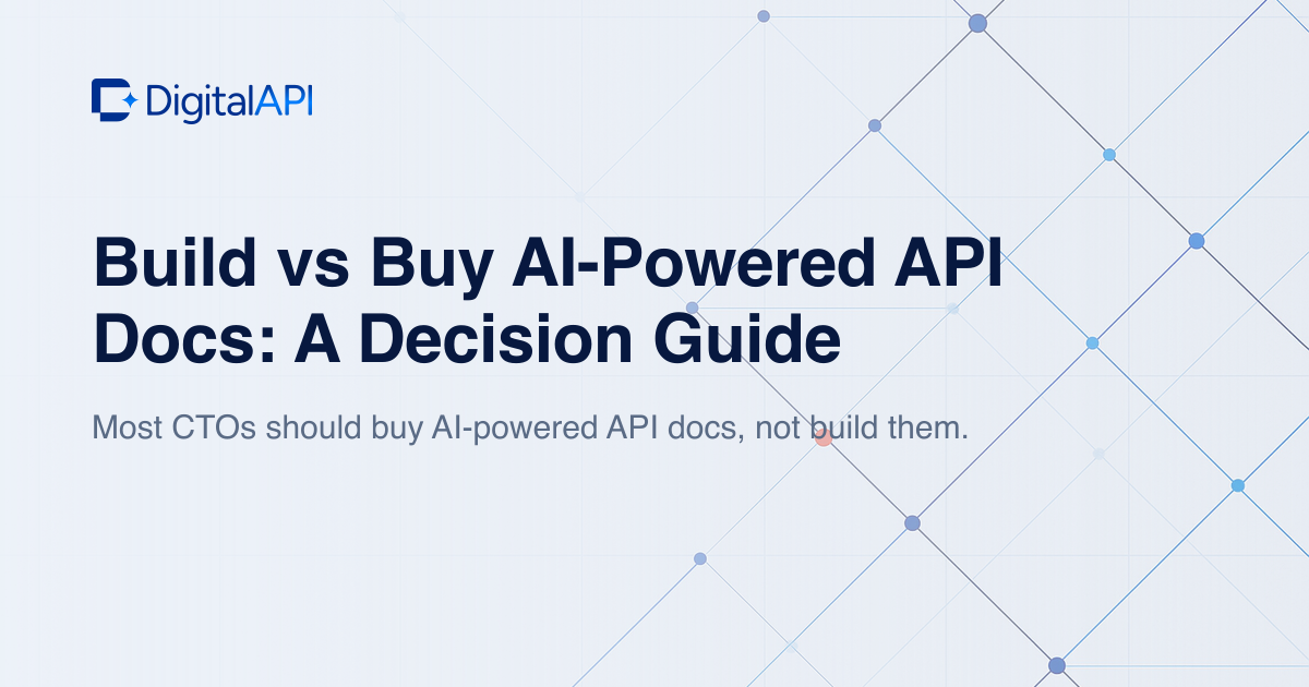 Build vs buy AI-powered API docs — DigitalAPI