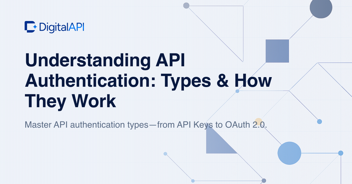 API authentication types — DigitalAPI