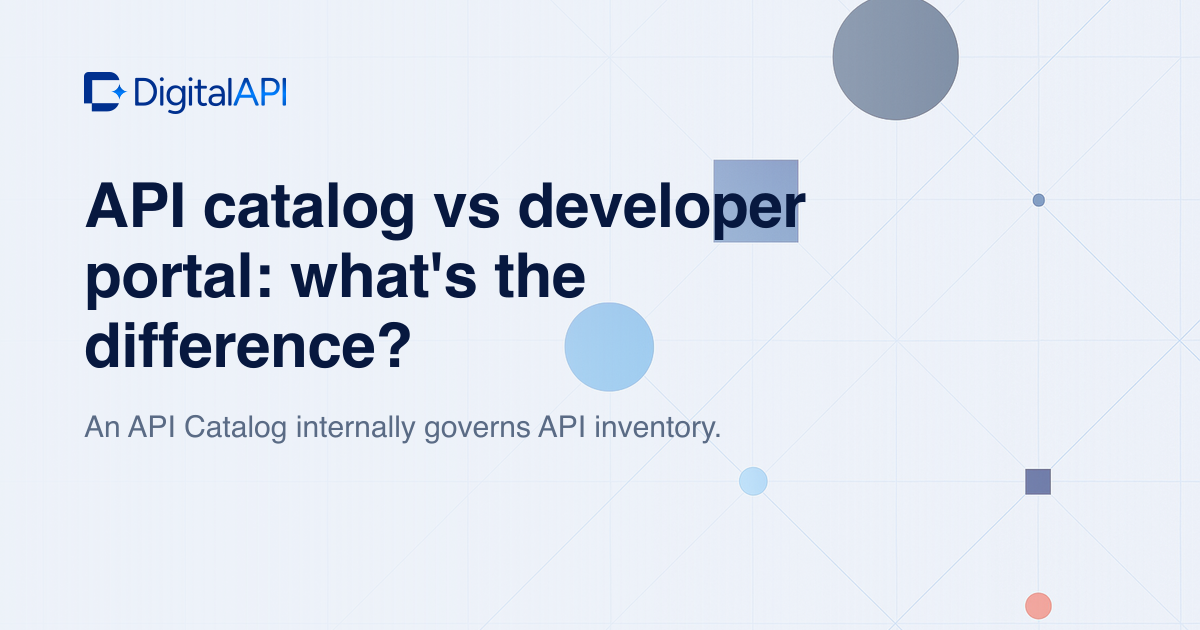 API catalog vs developer portal — DigitalAPI