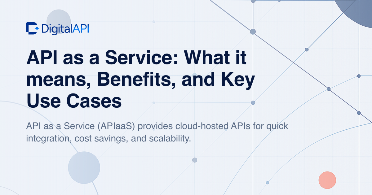 API as a service — DigitalAPI