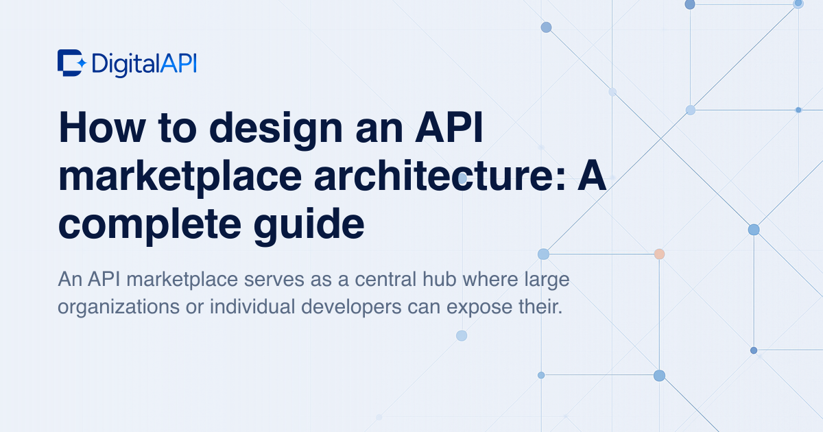 API marketplace architecture — DigitalAPI
