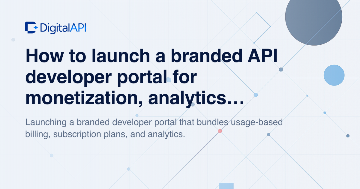 Branded API developer portal — DigitalAPI