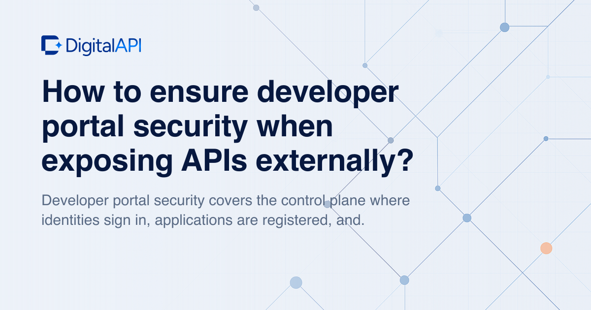 Developer portal security — DigitalAPI