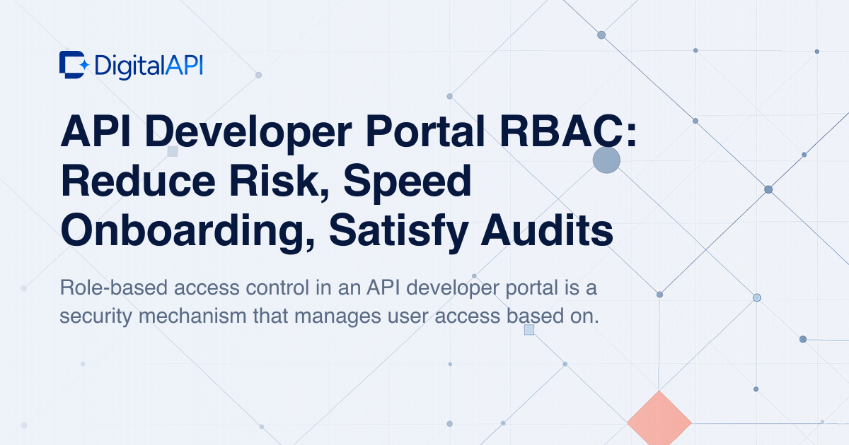 API developer portal RBAC — DigitalAPI