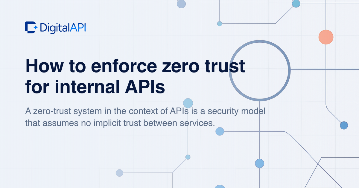 Zero trust for internal APIs — DigitalAPI