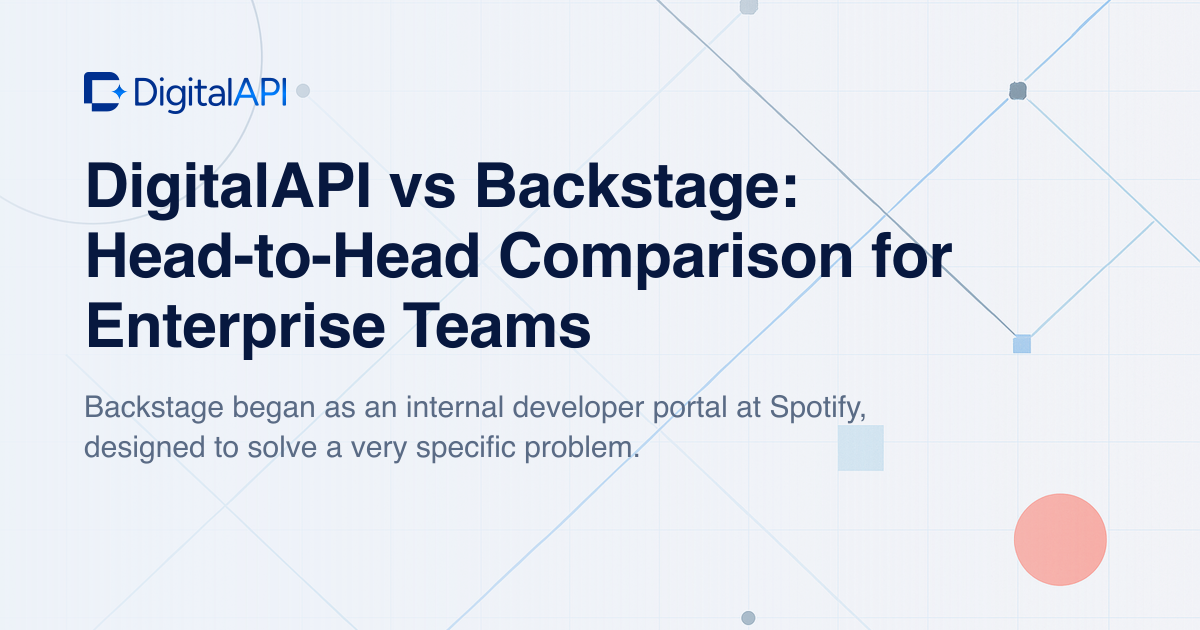 DigitalAPI vs Backstage — DigitalAPI