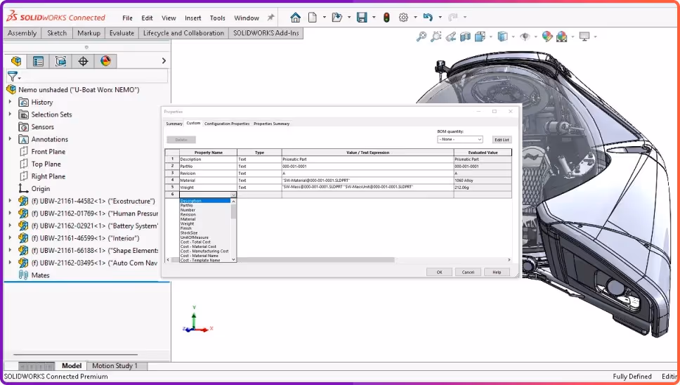 How to Open Document Properties in SOLIDWORKS