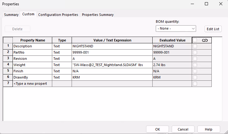 Create a Revision Custom Property