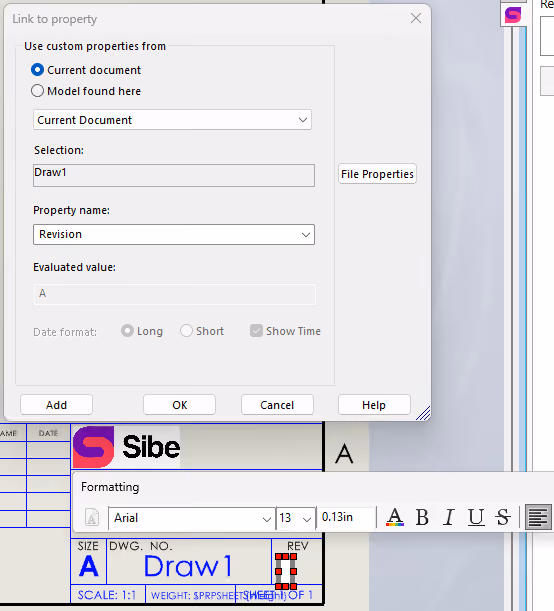 Link the Revision Property to Your Drawing Title Block