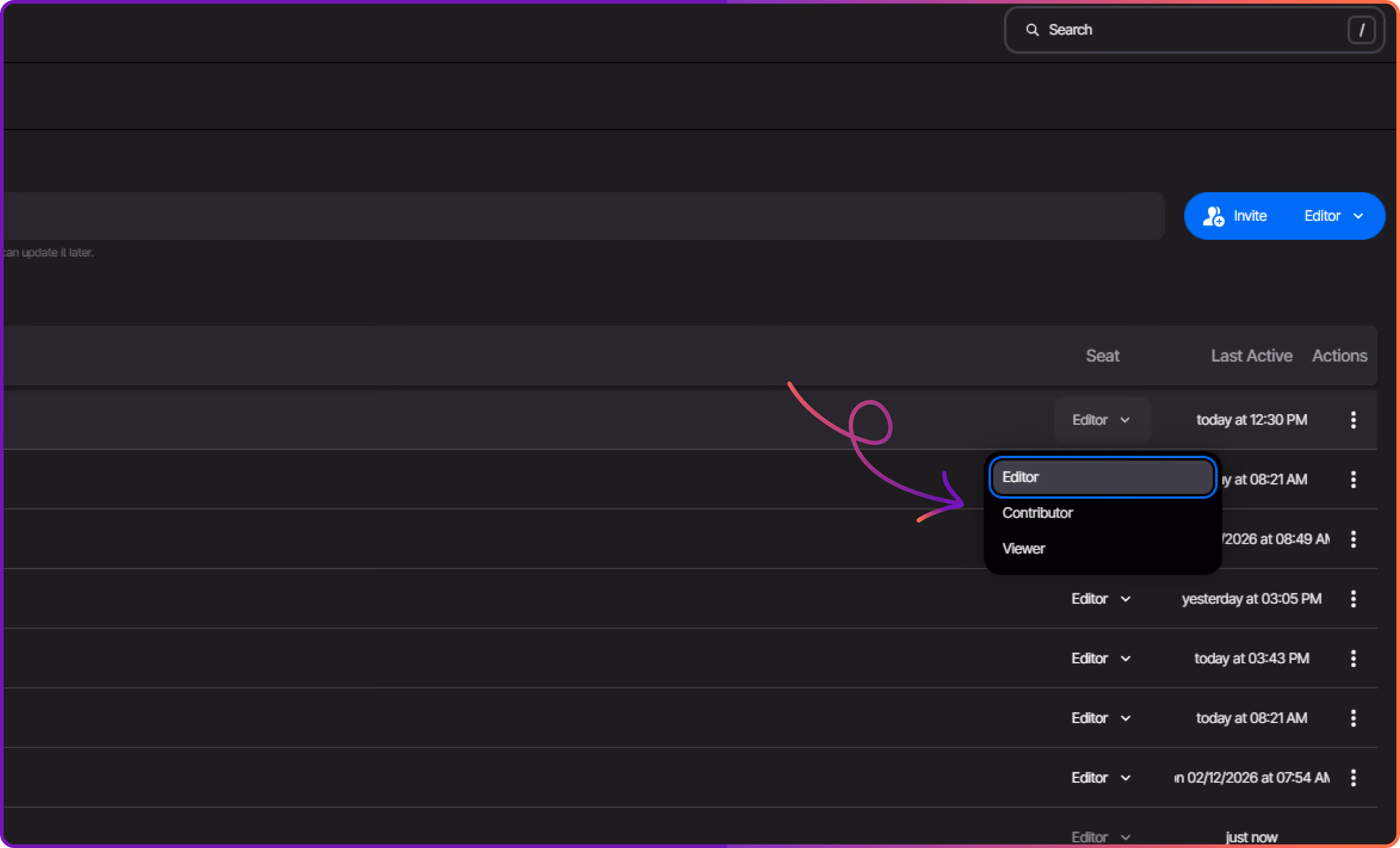 Editors keep full add-in access and check-in/check-out rights, Contributor and Viewer seats are available on Business Plus and Enterprise plans. They don't count toward storage limits