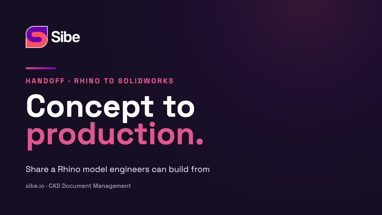 Sharing a Rhino model with a SolidWorks team