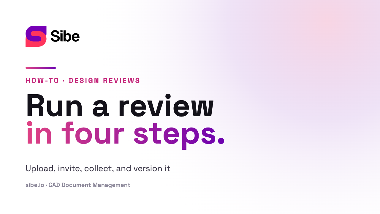 How to run a SolidWorks design review in Sibe