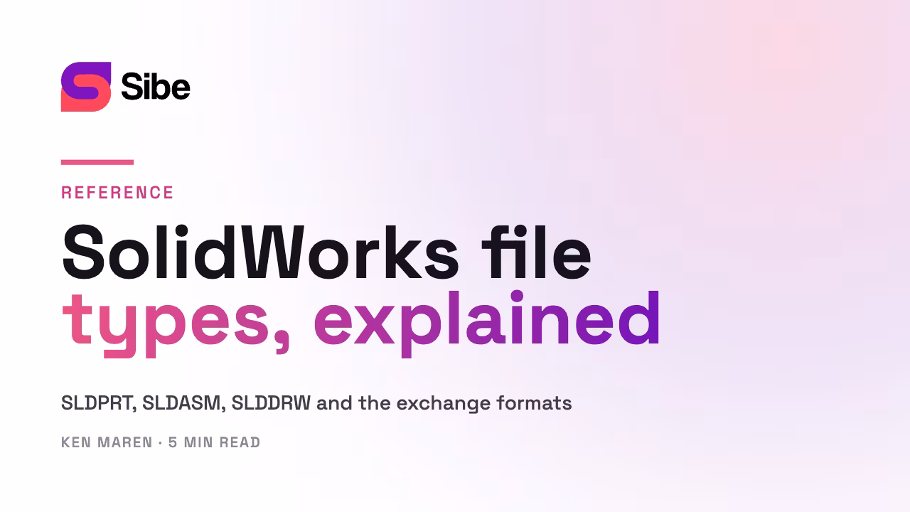 SolidWorks file types: SLDPRT, SLDASM and SLDDRW explained