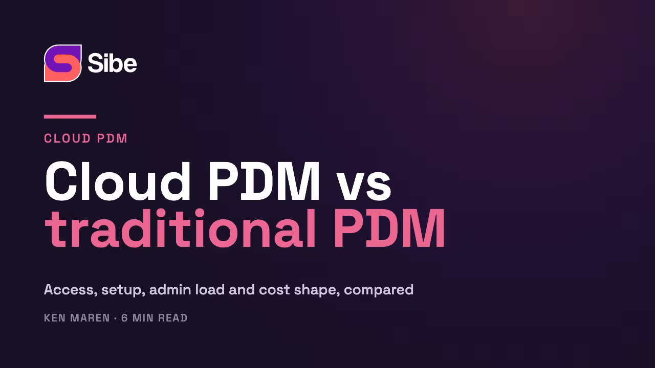 Cloud PDM compared with traditional PDM