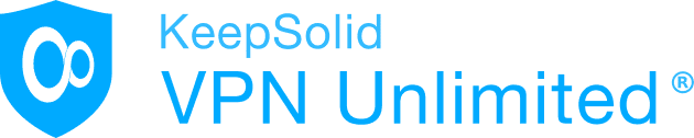 VPN Unlimited logo – blue infinity symbol with shield design